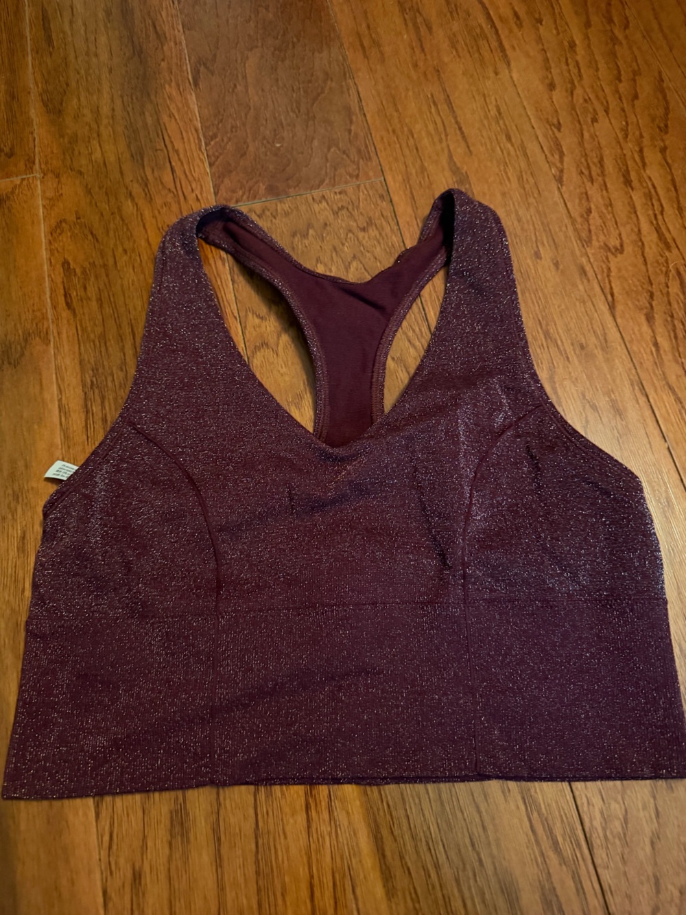 Victoria's Secret Sparkle Racerback Sports Bra Burgundy
